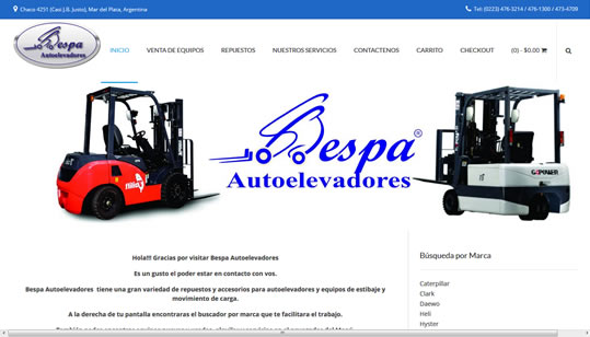 Diseño pagina web BESPA - Repuestos Industriales