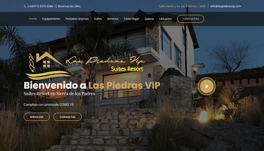 Diseño pagina web Las Piedras VIP Mar del Plata