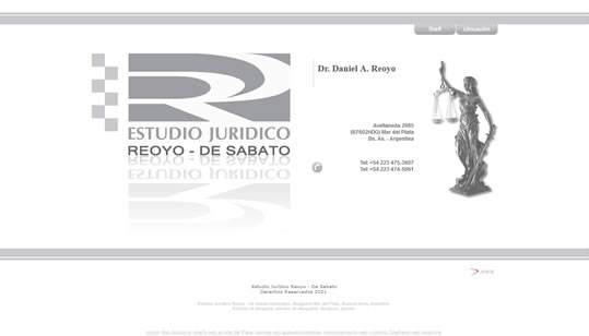 Diseño pagina web Reoyo - De Sabato - Estudio Jurídico